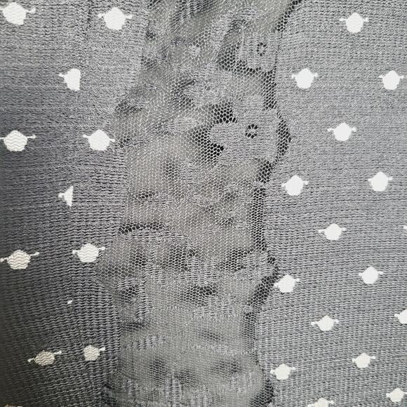 Mima Rosso Dress Womens Large Black White Lace Long Sleeve Polka Dot Lined - Picture 8 of 16